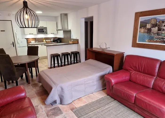 T2 60m2 Classe 5 Etoiles, Quartier Des Peintres, Plages Et Centre A Pied, Parking Prive Collioure